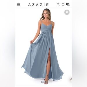 Azazie Alia Dress in Dusty Blue